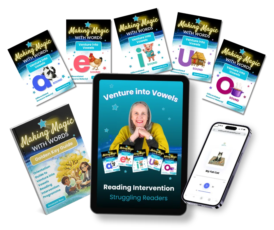 Venture into Vowels reading intervention programme resources